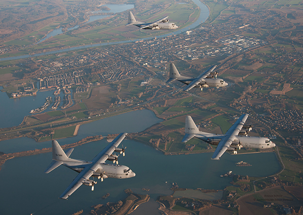 The fleet of four upgraded C-130Hs of the Royal Netherlands Air Force